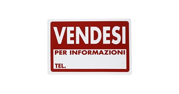CARTELLO PLAST. MM.300X200 VENDESI X INFO TEL. Direttamente Dal Produttore