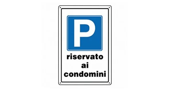 CARTELLO PLAST. MM.300X200 P RISERVATO AI CONDOMINI Occasione Imperdibile