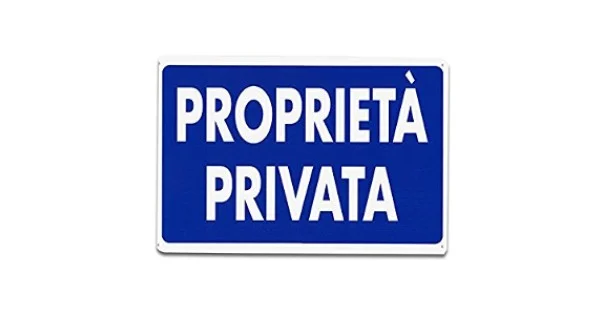 Sconto CARTELLO PLAST. MM.300X200 PROPRIETA' PRIVATA
