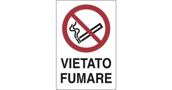 CARTELLO PLAST. MM.300X200 VIETATO FUMARE Compra Online