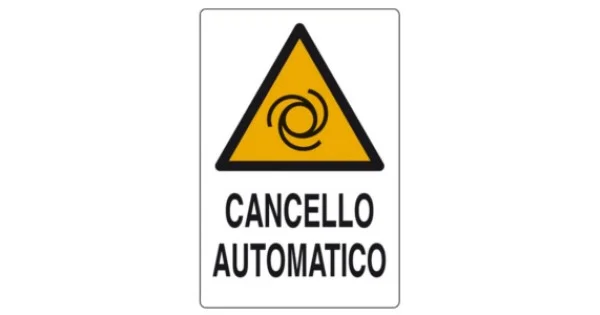 CARTELLO ALL. MM.300X200 CANCELLO AUTOMATICO Consegna Rapida