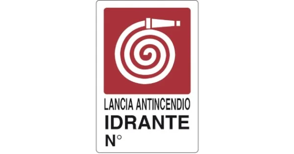 CARTELLO ALL. MM.300X200 LANCIA ANTINCENDIO IDRANTE NR. A Buon Prezzo
