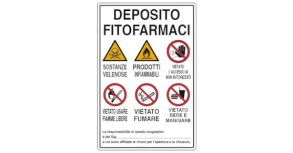 CARTELLO ALL. MM.300X200 DEPOSITO FITOFARMACI ART.00405000 Offerta Limitata