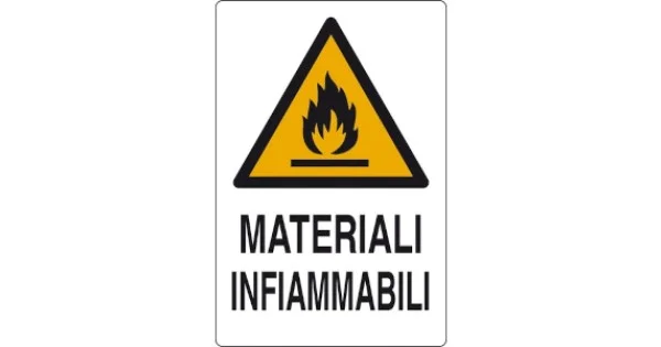 CARTELLO ALL. MM.300X200 MATERIALI INFIAMMABILI Prezzo Scontato