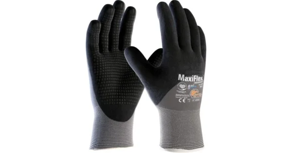 Professionale GUANTI NITRILE PUNTINATI MAXIFLEX ENDURANCE TG.9 42-845 NERO/GRIGIO
