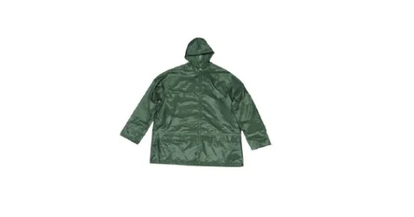 Quantità Limitata IMPERMEABILE GIACCA NYLON/PVC STYLE VERDE TG.XXXL