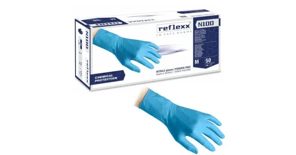 Consegna Rapida GUANTI NITRILE SPESSORATI MM.0,20 TG.L PZ.50 ART.N100