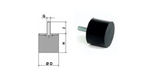 A Buon Prezzo ANTIVIBRANTE PIEDINO M8 MM.30X20