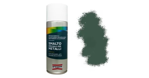 SPRAY SPECIALE METALLO VERDE MUSCHIO BRILLANTE ML.400 ART.3800 Popolare