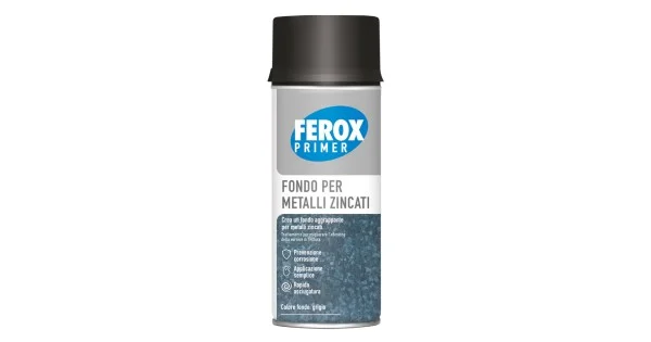 FEROX PRIMER FONDO AGGRAPPANTE X METALLI ZINCATI SPRAY ML.400 ART.2012 Reso Gratuito