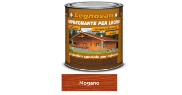 Esclusivo IMPREGNANTE ALL' ACQUA LEGNOSAN MOGANO ML.750
