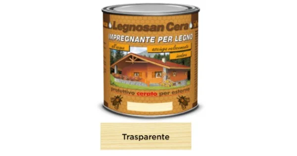 Spedizione Espresso IMPREGNANTE ALL' ACQUA LEGNOSAN CERA TRASPARENTE LT.2,5