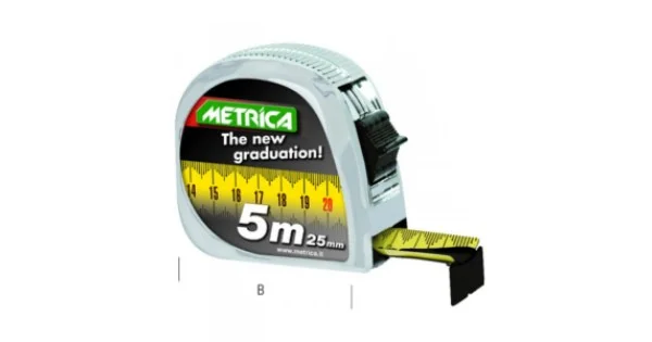 Consegna Rapida FLESSOMETRO CROMATO NEW GRADUATION MT.5 MM.25 ART.08665