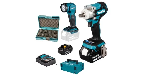 AVVITATORE AD IMPULSI 1/2" 18V 5,0AHx2 BRUSHLESS 330NM DTW300RTJX + D-41517 + DEBDML815 Bestseller