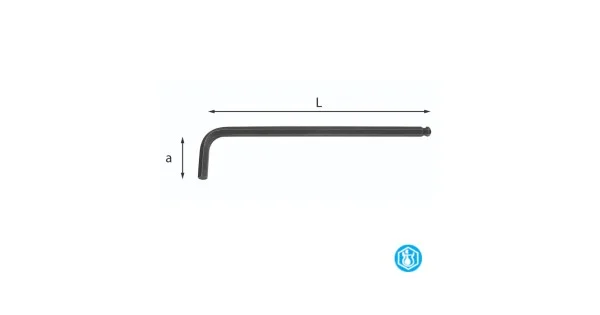 Super Prezzo CHIAVE ESAGONALE LUNGA PIEGATA T/SFERICA 280 LTS 2