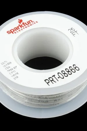 Ultime Pezzi Sparkfun Filo intrecciato di collegamento - Bianco (22 AWG)
