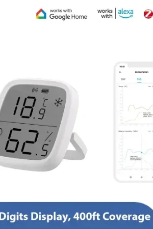 Vendita Finale Itead SONOFF SNZB-02D Zigbee LCD Sensore di umidità della temperatura intelligente