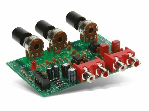 Whadda Preamplificatore per il controllo del volume e del tono - Kit fai da te Nuovo Arrivo