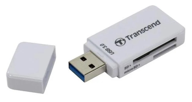 Ultimissimo Modello Lettore di schede SD / microSD Transcend RDF5 - USB 3.1 - Bianco