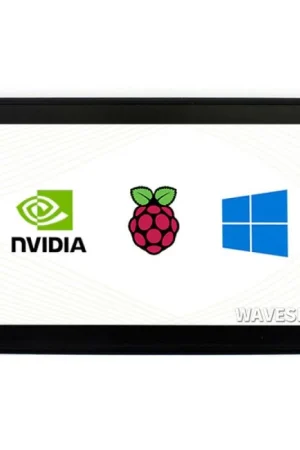 Ultimissimo Modello Waveshare Schermo LCD touch screen capacitivo da 7 pollici (H) con custodia, 1024×600, HDMI, IPS, supporto per vari sistemi.