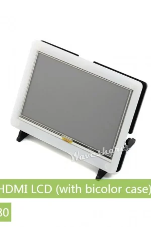 Waveshare Schermo LCD Touch Screen Resistivo da 5 pollici con Custodia Bicolore, 800×480, HDMI, Basso Consumo Energetico Più Venduto