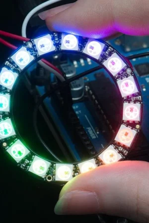 Adafruit NeoPixel Ring - 16 x 5050 LED RGB con driver integrati Prezzo Conveniente