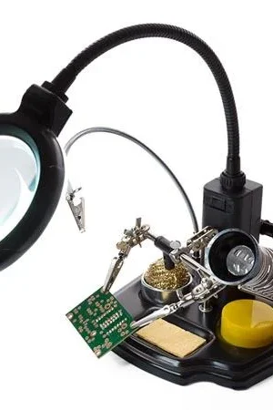 Velleman Centro di saldatura con mano amica + lente d'ingrandimento Soddisfatti O Rimborsati