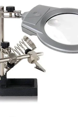 Velleman Mano amica con lente d'ingrandimento, luce a led e supporto per saldatura Promozione