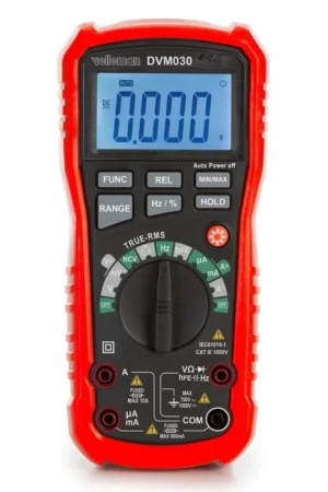 Velleman DVM030 Multimetro Digitale Robusto a Vero Valore RMS con Auto-Range - CAT III 1000 V Offerta