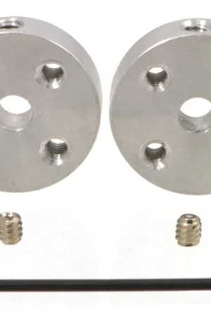 Ultime Pezzi Mozzo di montaggio universale in alluminio Pololu per albero da 4 mm, fori M3 (confezione da 2)