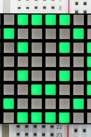 Adafruit Piccola matrice LED verde puro quadrata luminosa da 1,2" 8x8 + zaino A Buon Prezzo