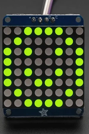 Adafruit Small 1.2" 8x8 LED Matrix con zaino I2C - Giallo-Verde Novità