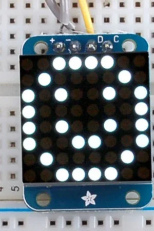 Adafruit Mini 8x8 LED Matrix con zaino I2C - Bianco ultra luminoso Novità